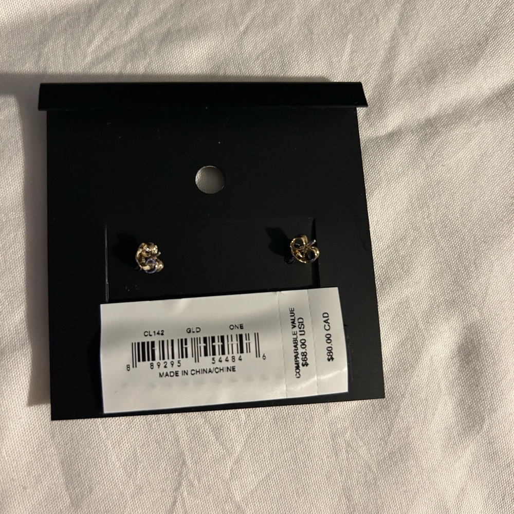 Coach Signature Pave Bar Earrings - Picture 2 of 4